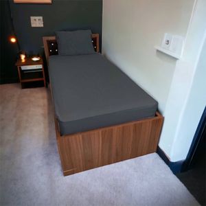 فروش اینترنتی روتختی کشدار پارچه میکروبراش مدل Simple یکنفره 2تکه (رنگ مشکی)