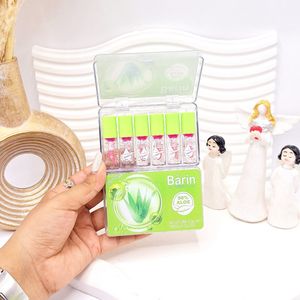 قیمت ارزان باکس 6 تایی لیپ گلاس رایحه آلویه ورا برند Barin