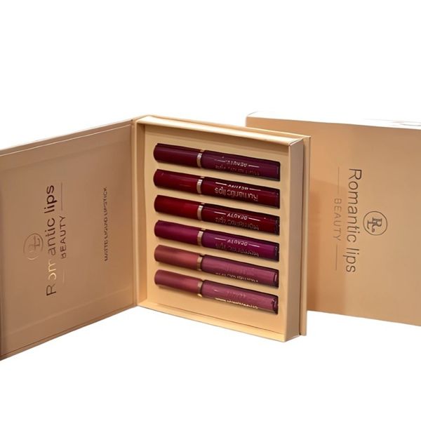پک رژ لب مایع 6 تایی رومانتیک مات ROMANTIC MATTE سری A