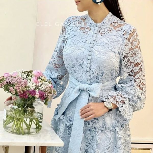 پیراهن گیپور دانتل مجلسی زنانه مدل آیسو