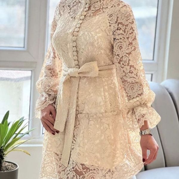 پیراهن گیپور دانتل مجلسی زنانه مدل آیسو