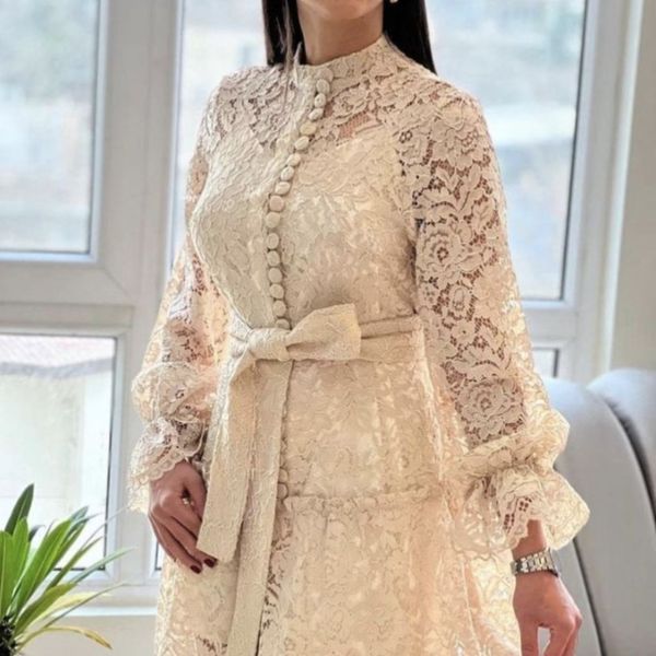 پیراهن گیپور دانتل مجلسی زنانه مدل آیسو