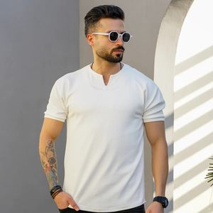 قیمت ارزان تیشرت آستین کوتاه یقه کوبایی مدل Asam ( در چند رنگبندی )