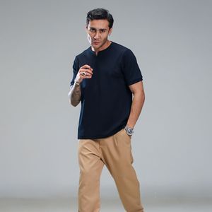 قیمت تیشرت آستین کوتاه یقه کوبایی مدل Asam ( در چند رنگبندی )