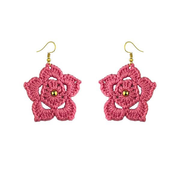 گوشواره دست ساز قلاب بافی - Gosh - 002