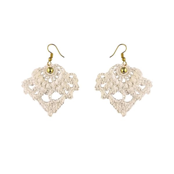 گوشواره دست ساز قلاب بافی - Gosh - 003