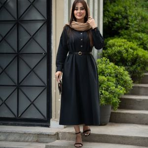 قیمت ارزان پیراهن مانتویی لینن + کمربند چرمی سولین