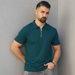 خرید اینترنتی تیشرت مردانه یقه زیپ دار مدل Arban ( درچند رنگبندی )