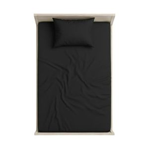 روتختی و کاور کشدار تک رنگ (عرض 120) رنگ مشکی