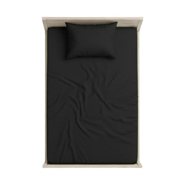 روتختی و کاور کشدار تک رنگ (عرض 120) رنگ مشکی