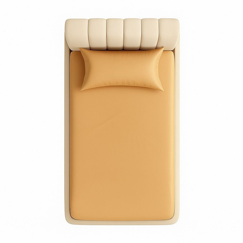 خرید آنلاین روتختی و کاور کشدار تک رنگ (عرض 120) رنگ نسکافه‌ای