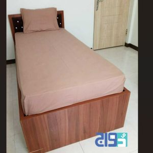 روتختی و کاور کشدار تک رنگ (عرض 120) رنگ نسکافه‌ای