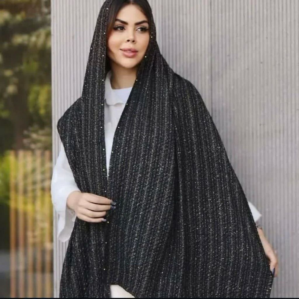 خرید آنلاین شال زنانه برفکی دورمرواریدی