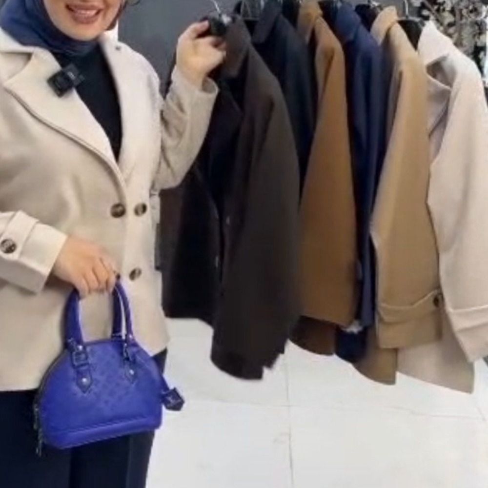 خرید آنلاین کت زنانه مازارتی .کج راه .پشت هلدینگ دار