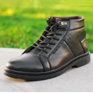 فروش اینترنتی نیم بوت مردانه بندی پاخورشیک رنگ مشکی