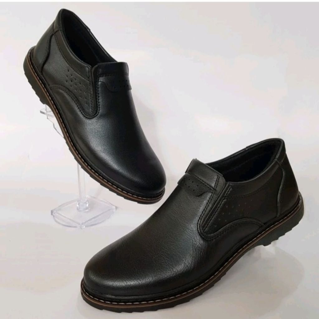 قیمت ارزان کفش مردانه رسمی اداری ساده کشی رنگ مشکی