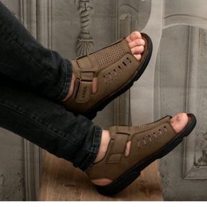 خرید اینترنتی صندل مردانه تابستانی مدل استرالیا رنگ سدری