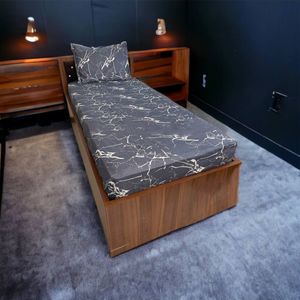 خرید اینترنتی روتختی کشدار پارچه تنسل مدل گرانیتی 1نفره 2تکه