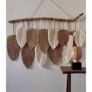 خرید انلاین دیوارکوب برگ مکرومه بافی طرح آرمان
