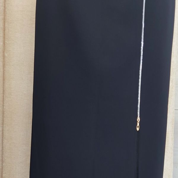 دامن زنانه مجلسی بلند ویسکوز مشکی