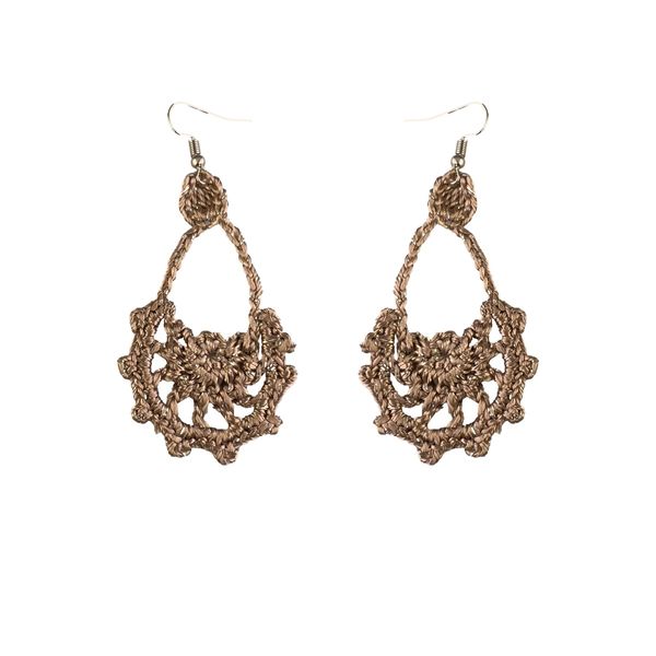 گوشواره دست ساز قلاب بافی - Gosh - 004