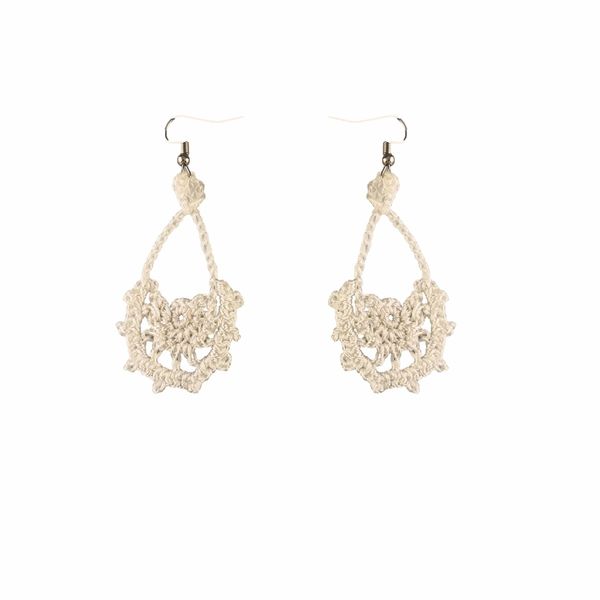 گوشواره دست ساز قلاب بافی - Gosh - 004