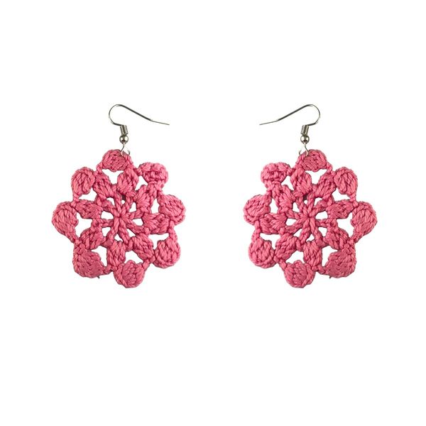 گوشواره دست ساز قلاب بافی - Gosh - 005