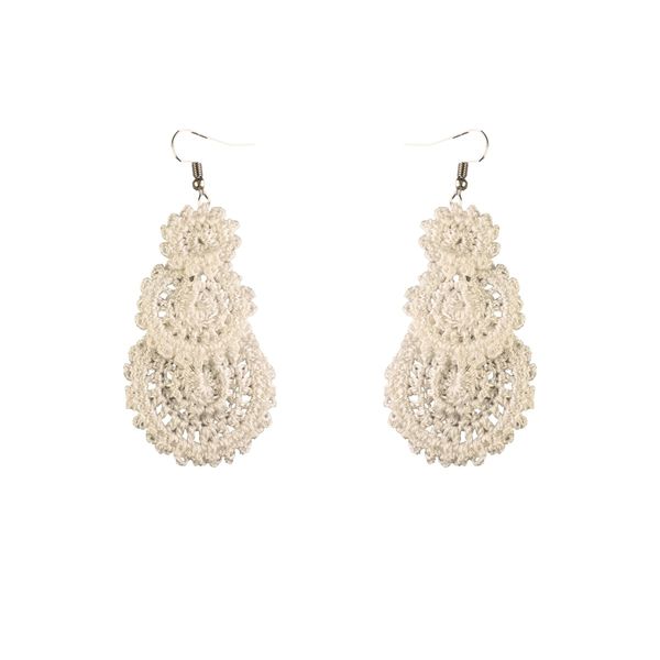 گوشواره دست ساز قلاب بافی - Gosh - 007