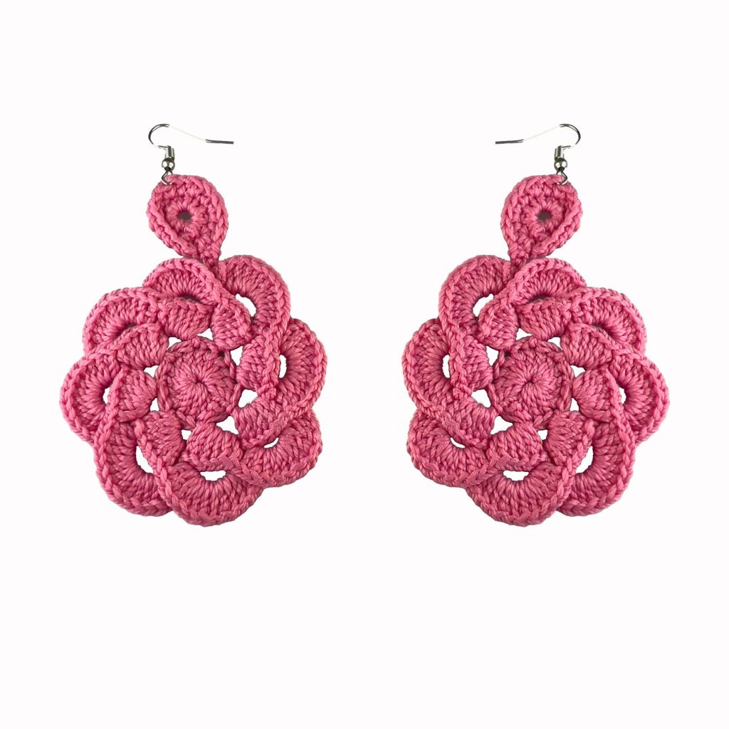 قیمت ارزان گوشواره دست ساز قلاب بافی - Gosh - 008