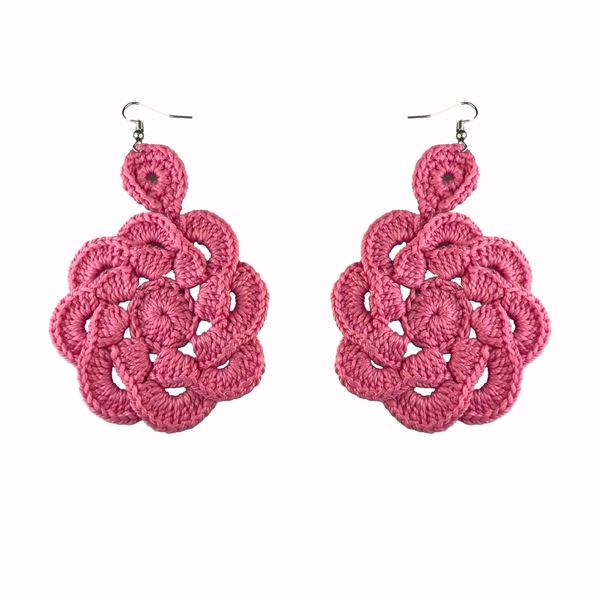 گوشواره دست ساز قلاب بافی - Gosh - 008