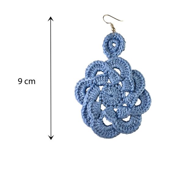 گوشواره دست ساز قلاب بافی - Gosh - 008