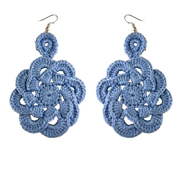 گوشواره دست ساز قلاب بافی - Gosh - 008