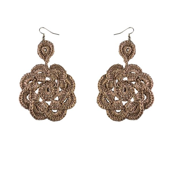 گوشواره دست ساز قلاب بافی - Gosh - 008