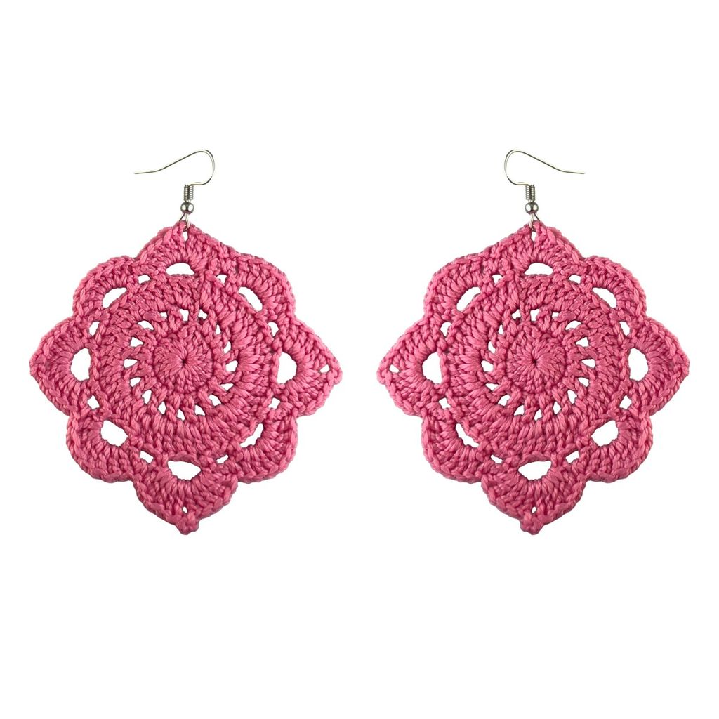 خرید اینترنتی گوشواره دست ساز قلاب بافی - Gosh - 009