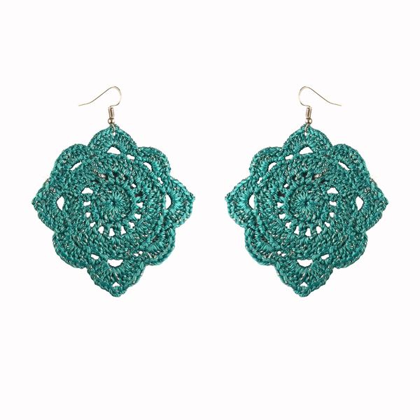 گوشواره دست ساز قلاب بافی - Gosh - 009