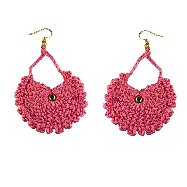 گوشواره دست ساز قلاب بافی - Gosh - 010