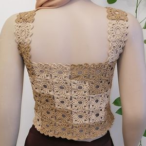 مشخصات کراپ، تاپ، نیم‌تنه، زنانه، دخترانه دستبافت 0420
