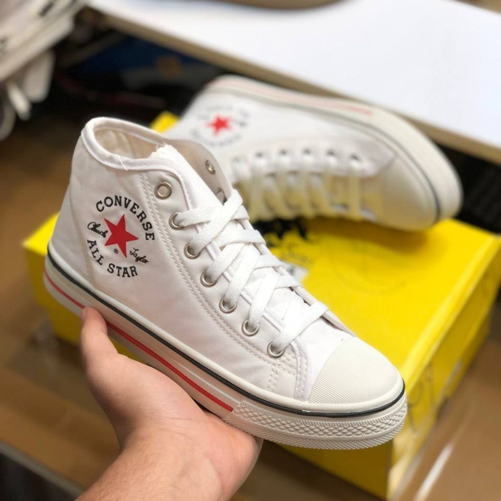 قیمت ارزان کفش الستار زنانه کانورس سفید