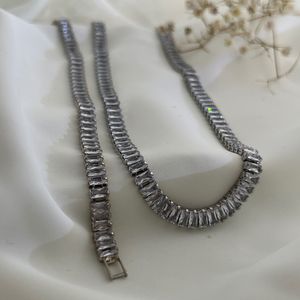 خرید آنلاین گردنبند و دستبند تنیسی جواهری