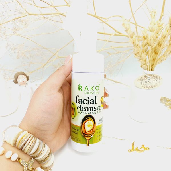 پاک کننده صورت با عصاره آووکادو و روغن آرگان راکو RAKO