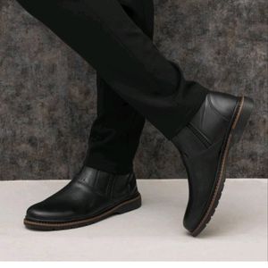 خرید اینترنتی نیم بوت مردانه دو طرف زیپ رنگ مشکی