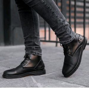خرید آنلاین نیم بوت مردانه مدل بندی کارن رنگ مشکی