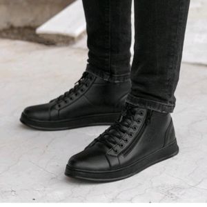 خرید آنلاین نیم بوت مردانه زیره پیو مدل مسکو رنگ مشکی