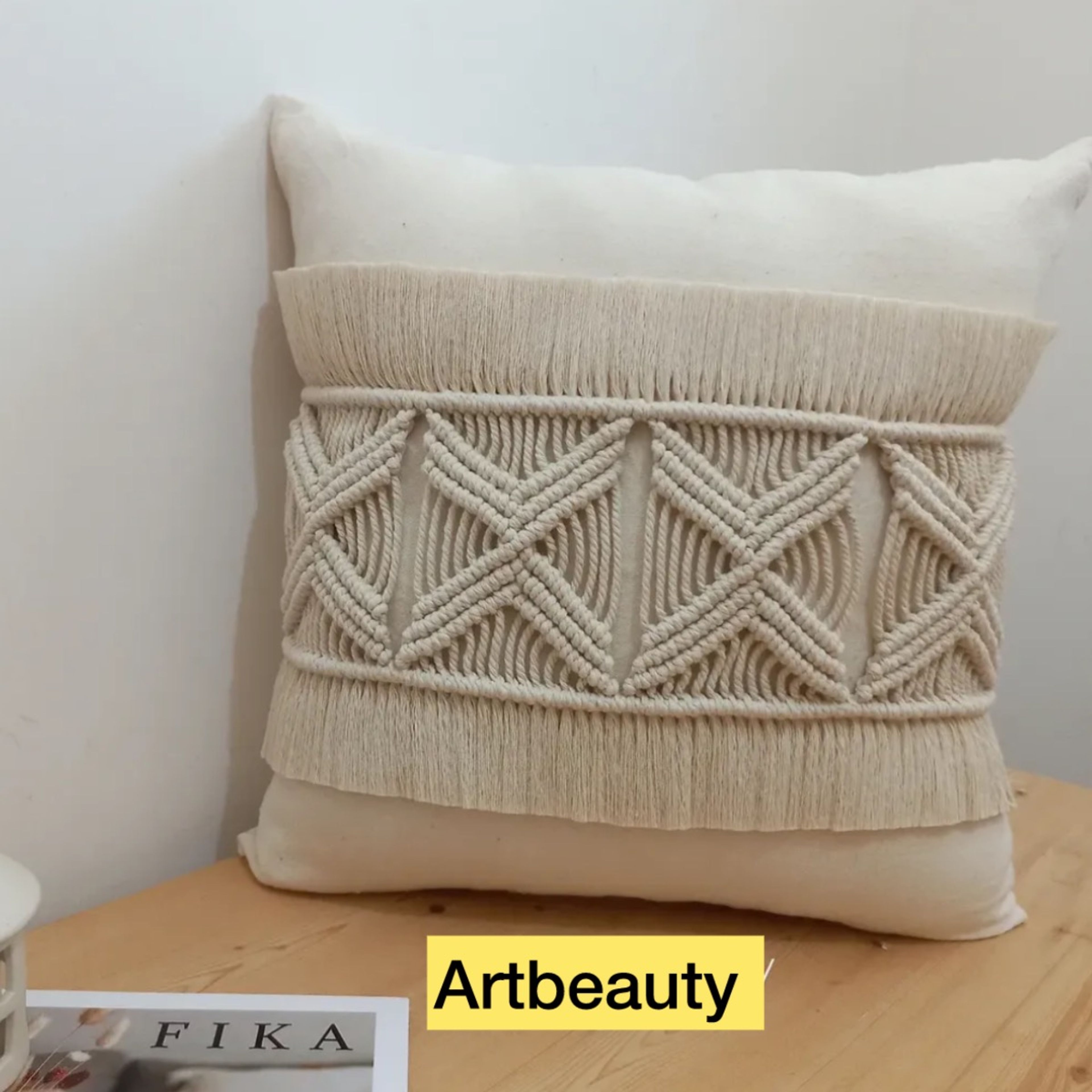 خرید انلاین کاور کوسن مکرومه بافی نوستالژی