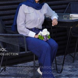 قیمت ارزان ست شومیز و شلوار دوتکه بهارگل