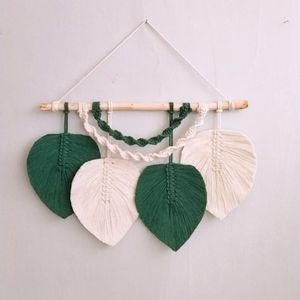 قیمت دیوارکوب برگ مکرومه بافی دکوراتیو طرح سحرناز