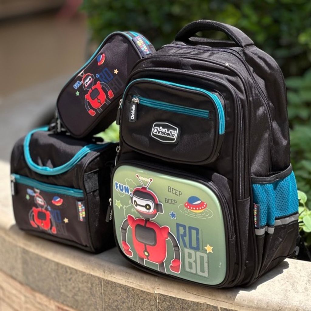 خرید اینترنتی قیمت کوله پشتی اورجینال سه تیکه طرح Robo برند Chrisbella کد 4041804