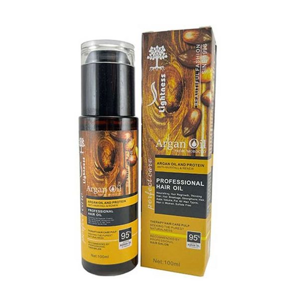 روغن مو آرگان لایتنس حجم 100 میل اصلی ساخت اسلونی