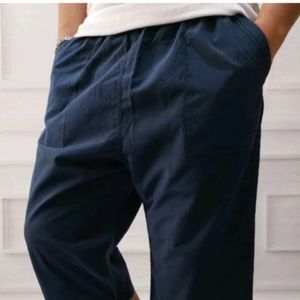 خرید اینترنتی شلوار راحتی مردانه پیژامه نخ سنگشور شده طرح کتان