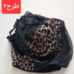خرید آنلاین سوتین فنردار طرح پلنگی با آستر نخی با جنس نرم ، فرمدهی عالی و طرح خاص